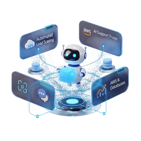 AI automation workflow illustration