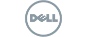 Dell logo in grayscale