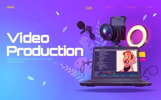 GPU Server Video Editing Illustration