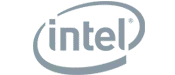 Intel logo in grayscale