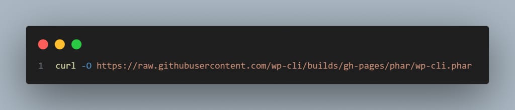 Command Line to Download WP-CLI