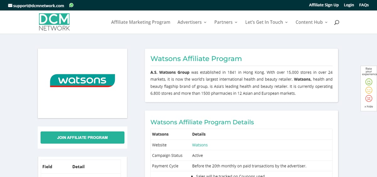 Watson Affiliate Program Malaysia