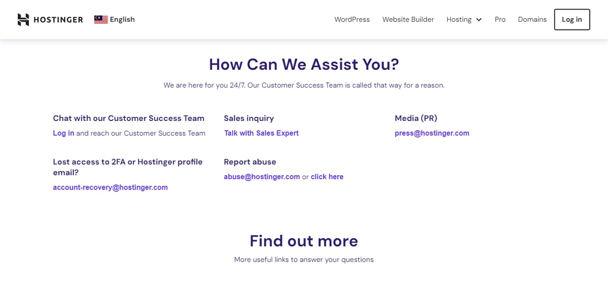 Hostinger Customer Support